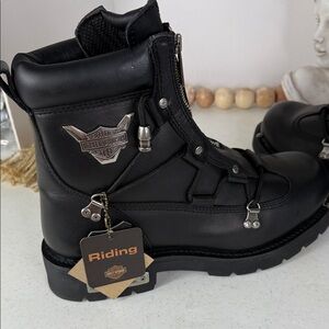 Harley Davidson Men's Brake Light Leather Riding Boots Sz 13